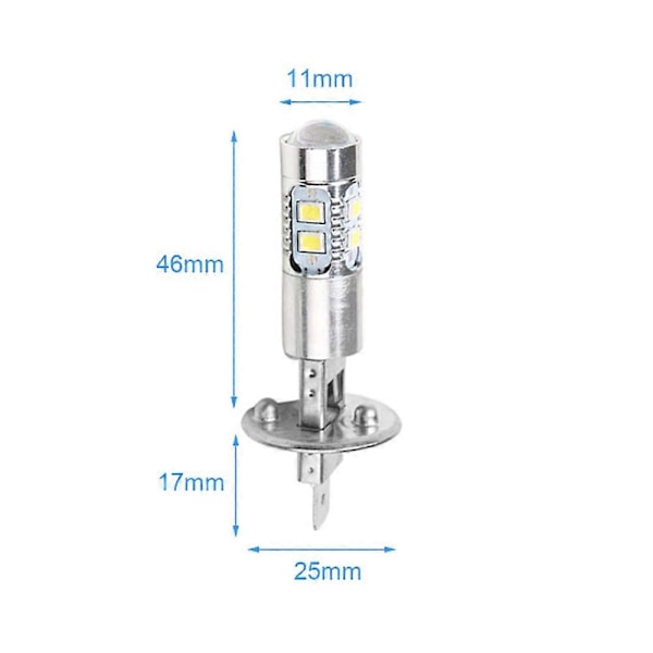 2 Par H1 LED Xenon Hvid Canbus Fejlfri 6500k Bil Høj Lav Stråle Forlygte Pærer