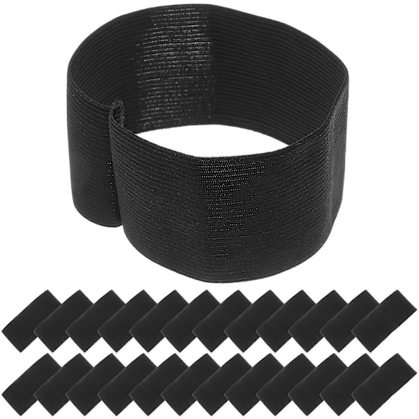 32 stk. Sorte Begravelsesarmbånd, Sorgarmbånd, Politiarmbånd, Elastiske Armbånd