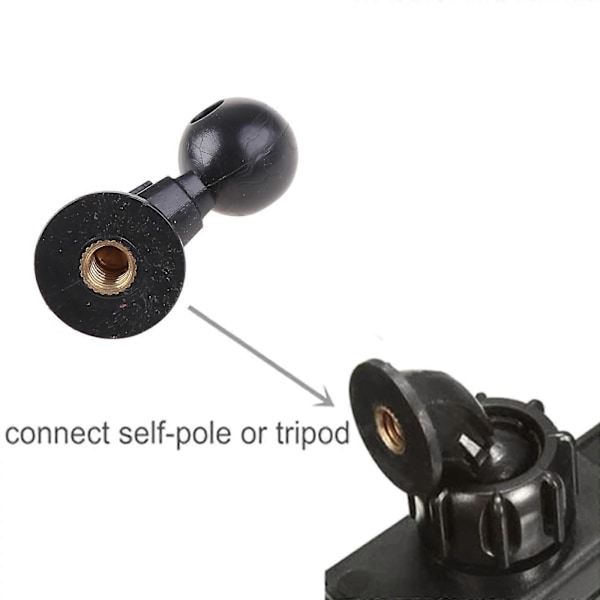 1/4 tum till 17 mm kulhuvudadapter vridbar bult för stativ selfiegrepp kulmontering