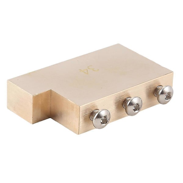 Solid L-formad Tremolo Mässingsblock för Låsande Tremolobrygga Elgitarr 34mm