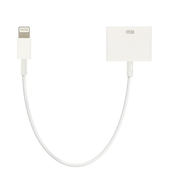 Ladingadapterkabel til 30-pin lading og synkronisering Hvit iPhone