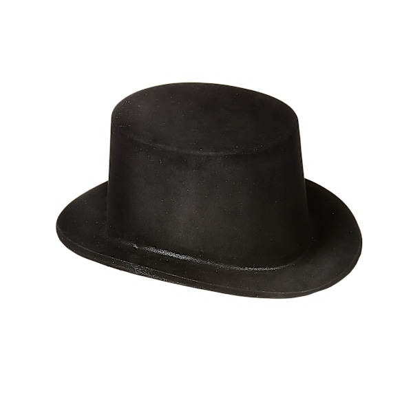 Sort plastik tophat til voksne