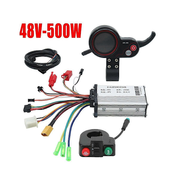48V 500W Kontroller MR-100 LCD Display Mätare Instrumentpanel+Brytare för Elektrisk Scooter