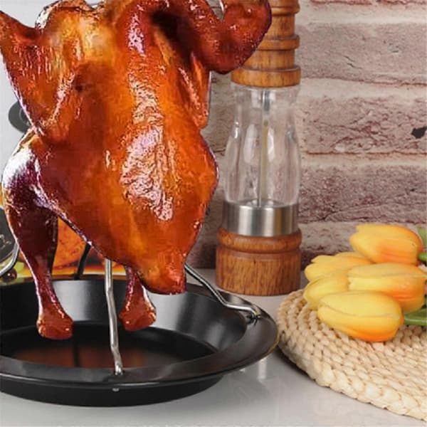 Kyllingstekebrett med non-stick bakeplate, solid fjærfe kalkunstativ, andestativ