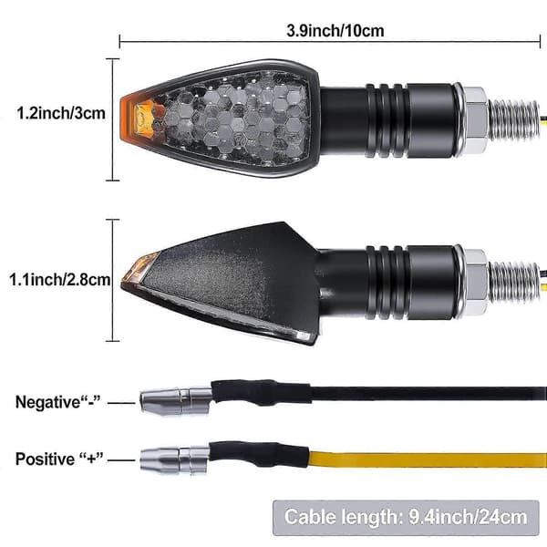 4 kpl Virtaavat suuntavilkut 14 Led 12v Moottoripyörä