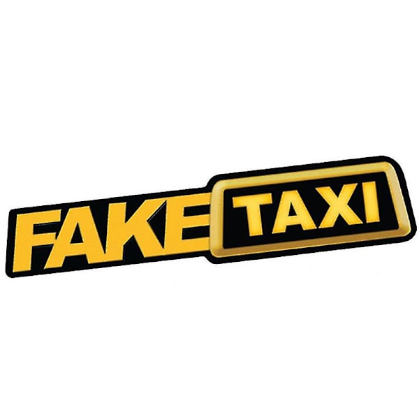 2 stk. Fake Taxi Bilsticker Dekal Emblem Selvklebende Vinylklistremerker For Bil Varebil