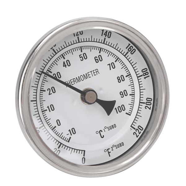 1/2\" NPT Rustfrit Stål Grydetermometer Metalurskive Termometer til Ølbrygning