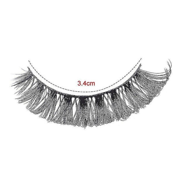 10 Par 3D Falske Tykke Øyevipper Russiske Strip Øyevipper Naturlige Wispy Fluffy Øyevipper Tw