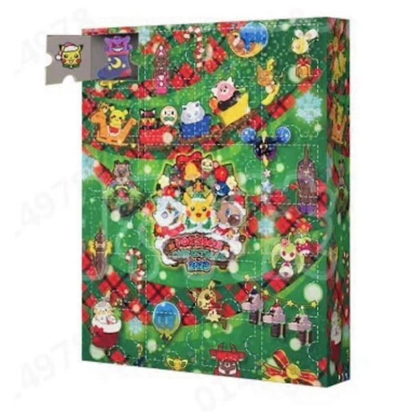 24 Pocket Monsters Julegave Nedtellingskalender Gaveboks, Pet Elf Jule Blindboks 24stk(J)