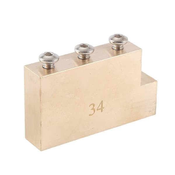 Solid L-formad Tremolo Mässingsblock för Låsande Tremolobrygga Elgitarr 34mm