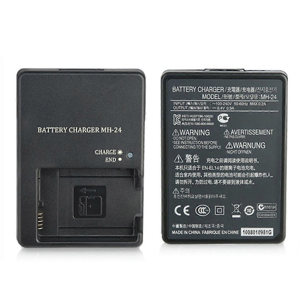 Kamera Batterioplader til EN-EL14 EN-EL14A Lithium Batteri D5100 D3400 D5300 D5500 D5600 Kamera EU