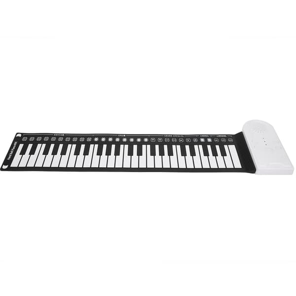 Electric Piano Keyboard 49 Keys Portable Foldable USB Rechargeable Gifts for Beginners