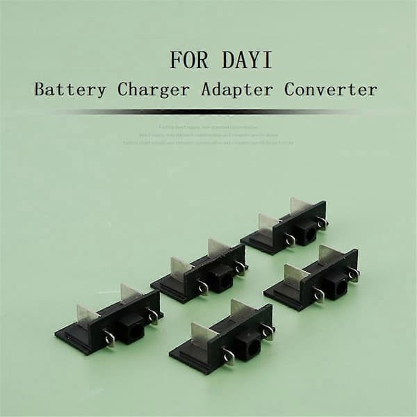 5 stk. batteristikforbindelsesblok udskiftning til lithiumbatteriopladeradapterkonverter elektrisk