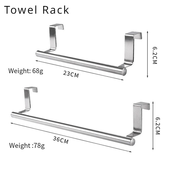 Handduksstång hängande hållare dörr stansfri förvaringsställ köksskåp handduksstång trasa ställ kök Bla
