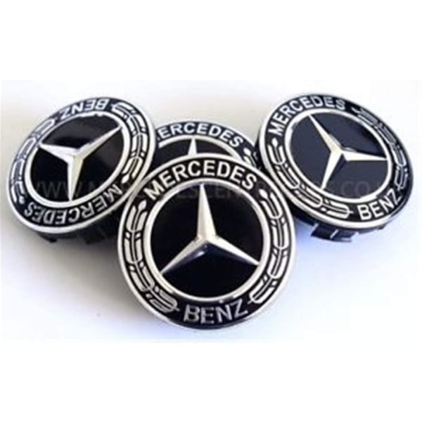 Bästa 4 st Set Mercedes Benz Hjul Center Caps Emblem Chrome Navkapslar USA Säljare Zj