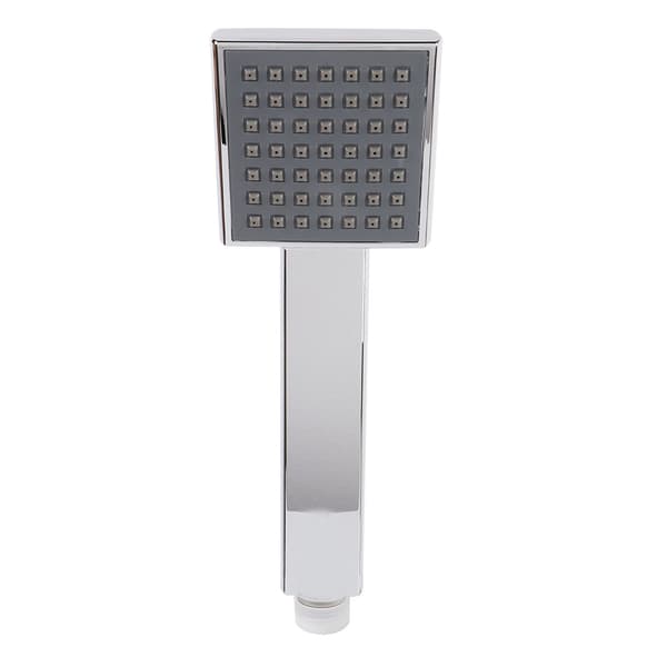 Square Handheld Shower Head Simple Exclusive Shower Head Top Spray Silver