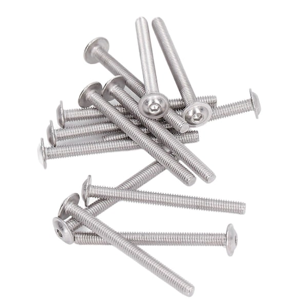50 stk. Flensede Knapphodeskruer A2?70 Rustfritt Stål Knapphoder Socket Caps Bolter Kit M4x50mm