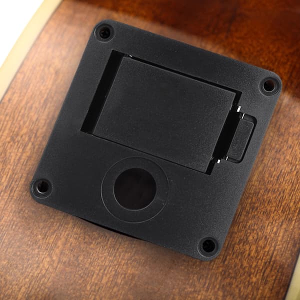 PU-läder Elgitarr Bas Pickup 9V Batterilock Hållare Fodral Väska Organizer Box (#01)
