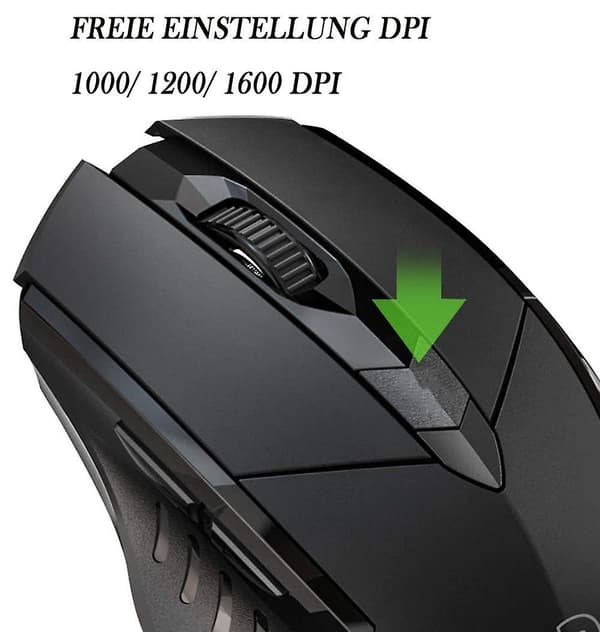 Bluetooth-mus, trådlös, multi-enhets tyst laddningsbar Bluetooth-mus