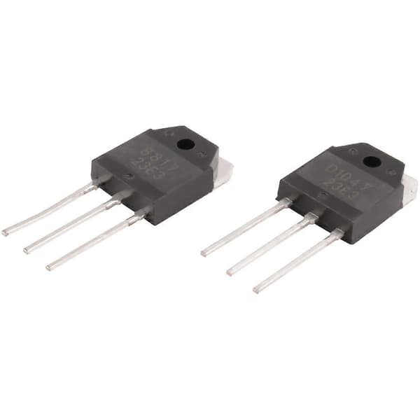 2 silikonitransistoria - D1047 + B817, 200 V, 12 A
