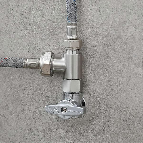 3-vejs 3/8\" og 1/2\" 3-vejs Adapter T-forbindelse Rustfrit Stål 3/8\" Vandledning T-fitting Børstet Nikkel