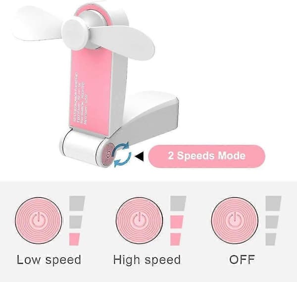 Mini Elektriske Håndholdte Vifter (rosa)