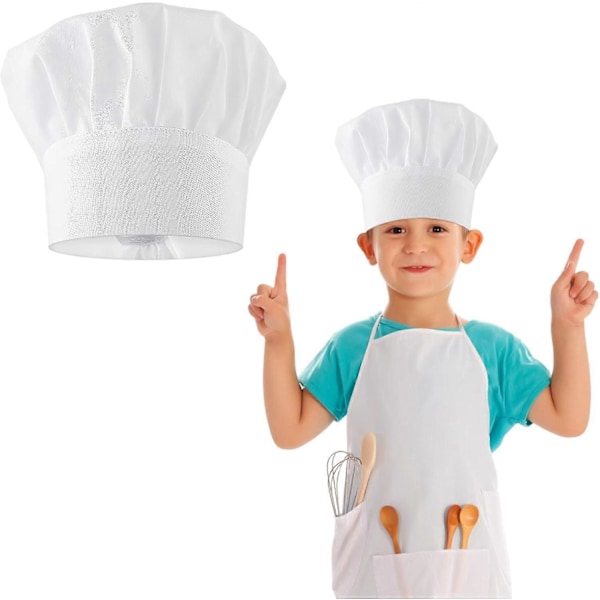 Kokkehat Kokkehatte til Kvinder Kokkehat Kokkehatte til Mænd Kokkehue Kokkehat Kostume Bagerhat Toad Hat Kokkehat Kvinder Kokkehatte, hvid B