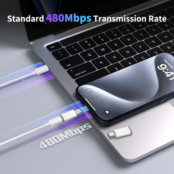 Laddningsadapter Lightning till USB C-adapter