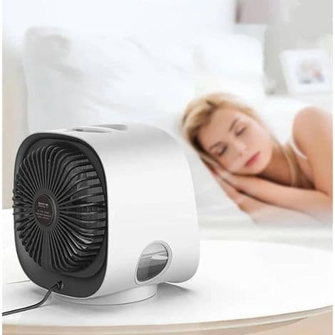 Bærbar ventilator / bærbart klimaanlæg / luftkøler / USB luftfugter til hjemmet (hvid)