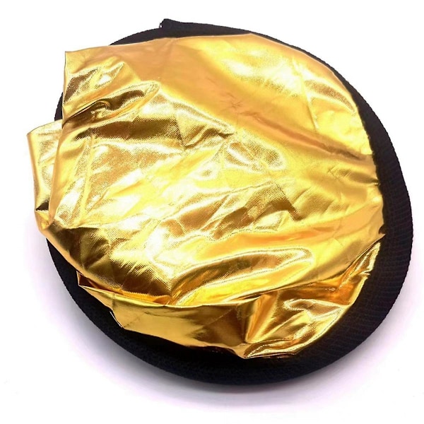 Fotoreflekter 2-i-1 Guld Silver Fällbar Mini Rund Bärbar Lämplig för Studio Diffusor