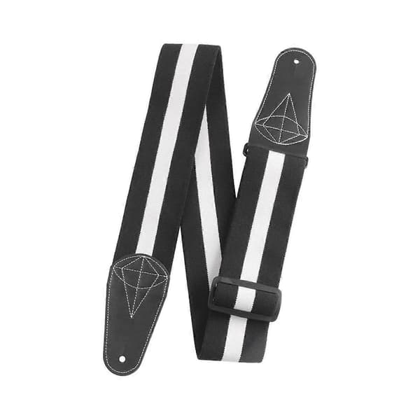 Gitarrband Elektrisk Gitarr Basband Mjuka Justerbara Akustiska Gitarrband Svart+Vit