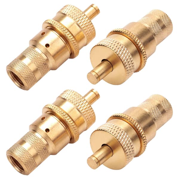 4st Offroad Mässing Däckventiler Kit Automatisk 6-30Psi Däcktrycksventil Defl