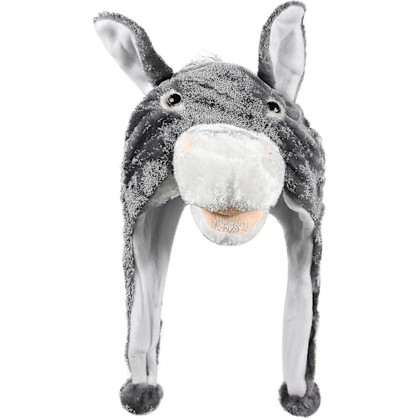 Plushdjurshättor i en storlek, polyester med fleecefoder, hög kvalitet