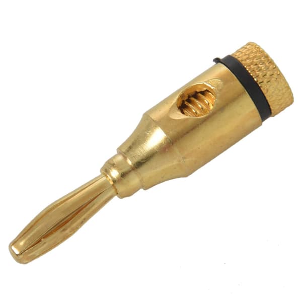 4 x 4 mm banankontakter för högtalarkabelanslutningar / Guldpläterade