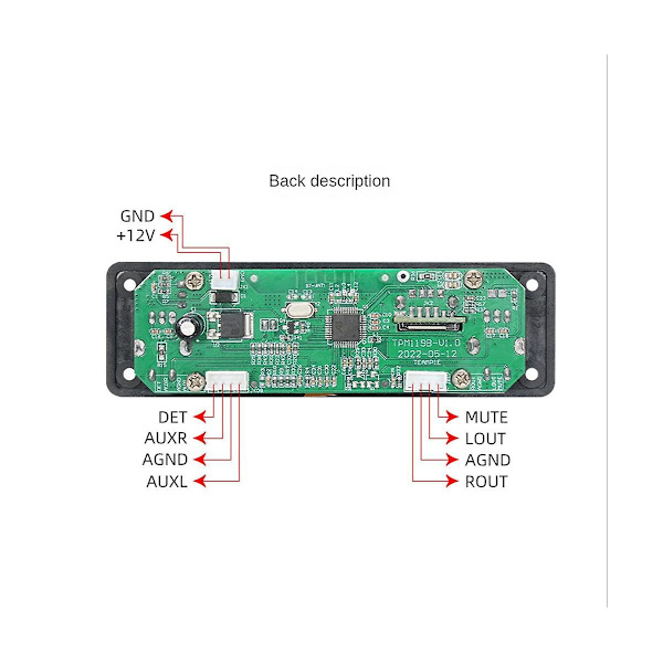 Digital ljudspelare Bluetooth MP3-spelare Dekoderkort 128X64 DOTS LCD USB SD BT FM Musikspelare M
