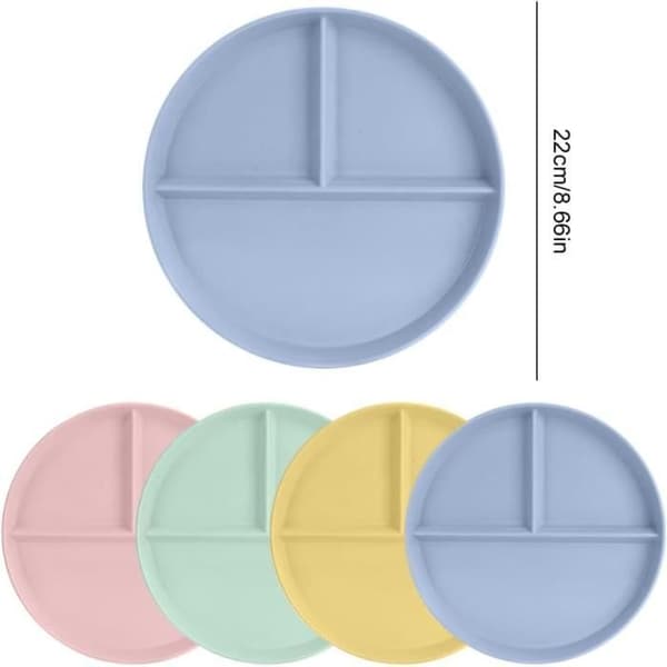 Diet tallrikar - Ej specificerat - Set om 4 - Okrossbara - Återanvändbara - 22,4 cm