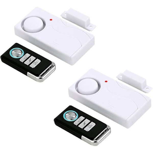 Trådlöst Dörrlarm Fönsteröppnare Larm Hemsäkerhetssensor Poollarm Barnsäkerhet Stöldskydd (2-pack)