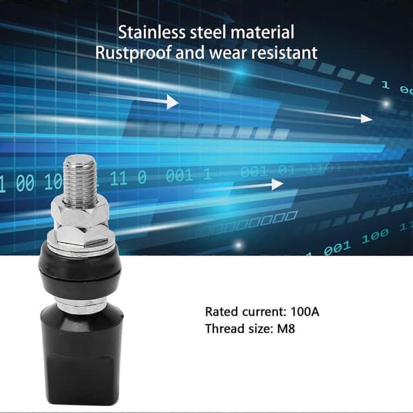 Høykvalitets J.50019 (3) 4mm messingterminal M8 høystrømterminal flat hette
