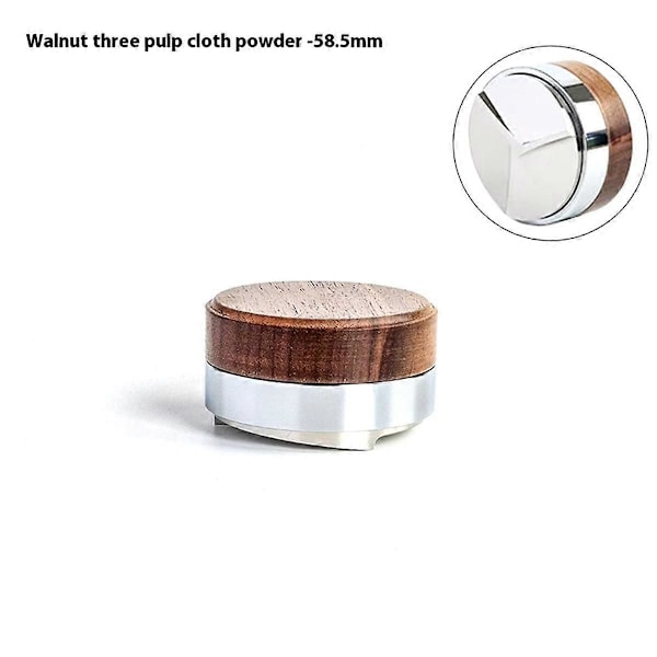 58,5 mm Kaffe Tamper Kaffe Fordeler Værktøj Valnød Cover Espresso Leveler Passer til Portafilter Esp