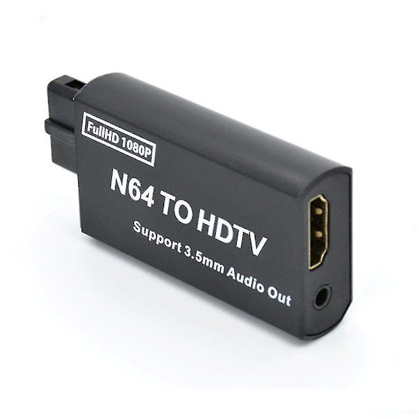 N64 to HDMI Converter HD 1080P Game Console N64 to HD TV Adapter Plug and Play for N64/SNES/NGC/SFC with 3.5mm Audio Output