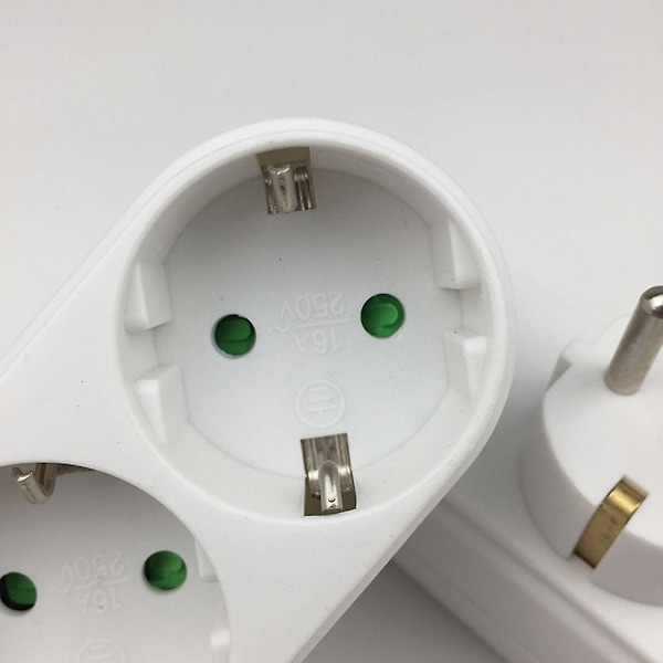 2 stk. 3-vejs stikadapter, 3-vejs multi-stik væg- eller skrivebordsstik 16a/250v