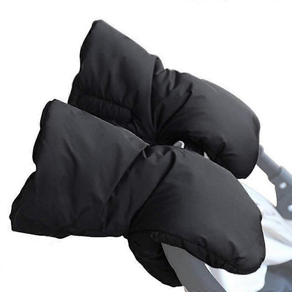 Piao Black 1 Par Strollerhandskar Universal Vagn Handmuffar, Anti-Frost Vagn Vantar Vagn Utrustning Shopping Cart Handvärmare Vattentät Vinte