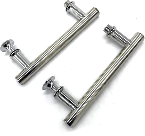 145 mm (14,5 cm) forkrommet ABS dusjdørhåndtak, hull til hull (2 stk)