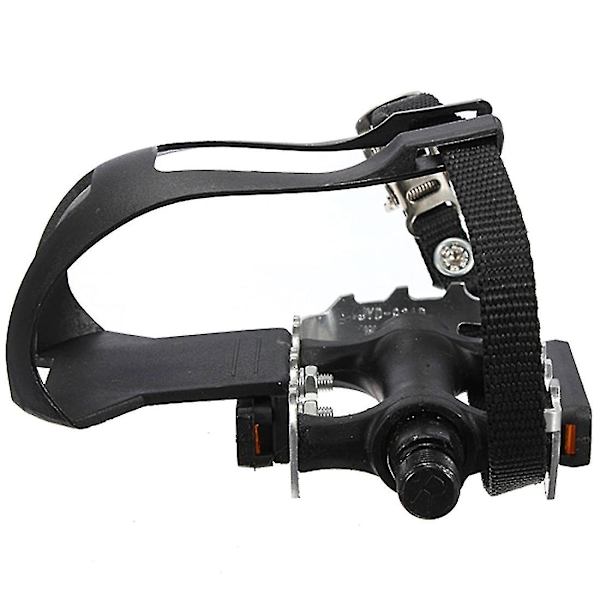 2 st Alu Cykel Mountainbike Loop Pedal Pedal Hook med Korgrem + Pedaler