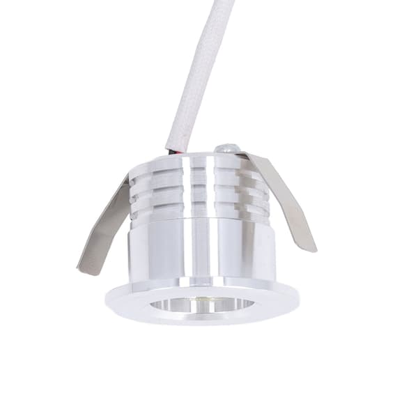 Mini LED Recessed Spotlight 3W COB Ceiling Light, Silver Housing, Stable Heat Sink, AC85-265V, Cool White 6000K