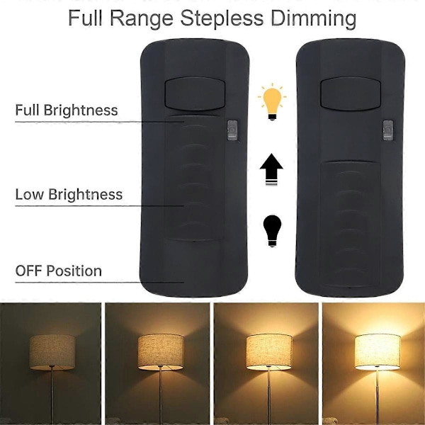 220V Foddimmerkontakt Fodbetjent LED Dimmerkontakt Fuld Range Inline Glidekontrolkontakt til Gulvlampe / LED Lampe