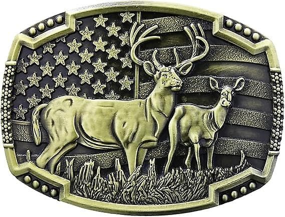 Hjorte Guld Western Cowboy Bæltespænde