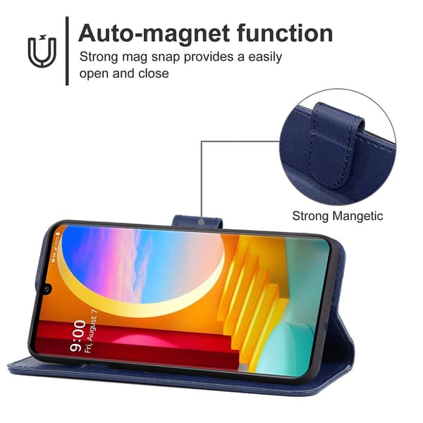 Lærtelefonveske for LG Velvet 2 Pro