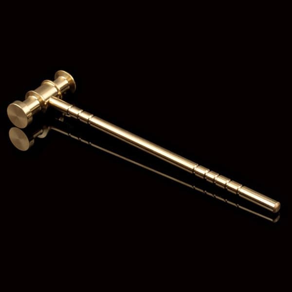 Høj kvalitet messing L150mm solid hammer DIY til manuel hammer ur reparation hammer læder hammer Han