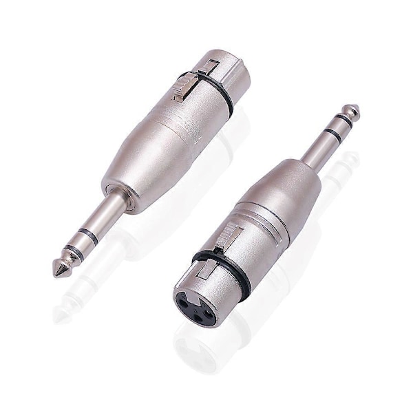 6-pakning 1/4 til XLR 6,35 mm Hunn til XLR Hann og 6,35 mm Hann til XLR Hunn Adapter Sink Legering Stereo Mikser Mikrofon Lyd Adapter Kobling